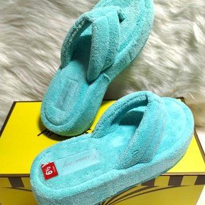 Circus Sam Edelman Sandals Laina Bali Blue Terry Women's Size 6.5 New With Box
